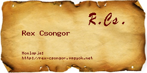 Rex Csongor névjegykártya